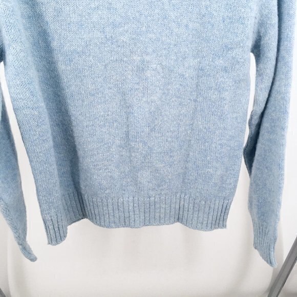 Unisex VTG Argyle Sweater Baby Blue/Navy/Teal Men's S/Women's M - Picture 13 of 15